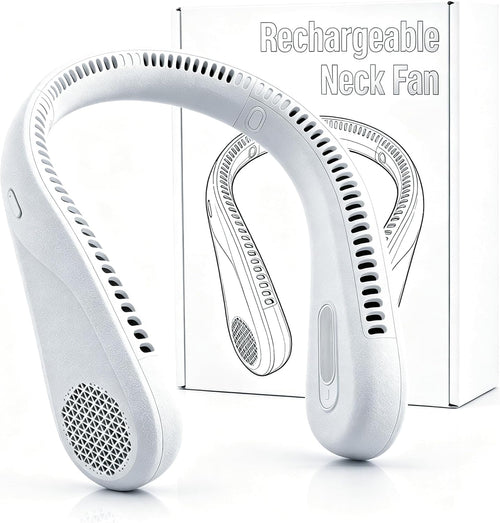 Portable Neck Fan - Rechargeable Personal Fan, 20 Hours Cooling Time, No Hair Tangling, Hands-Free Bladeless Fan for Travel, Birthday Gifts for Women and Men